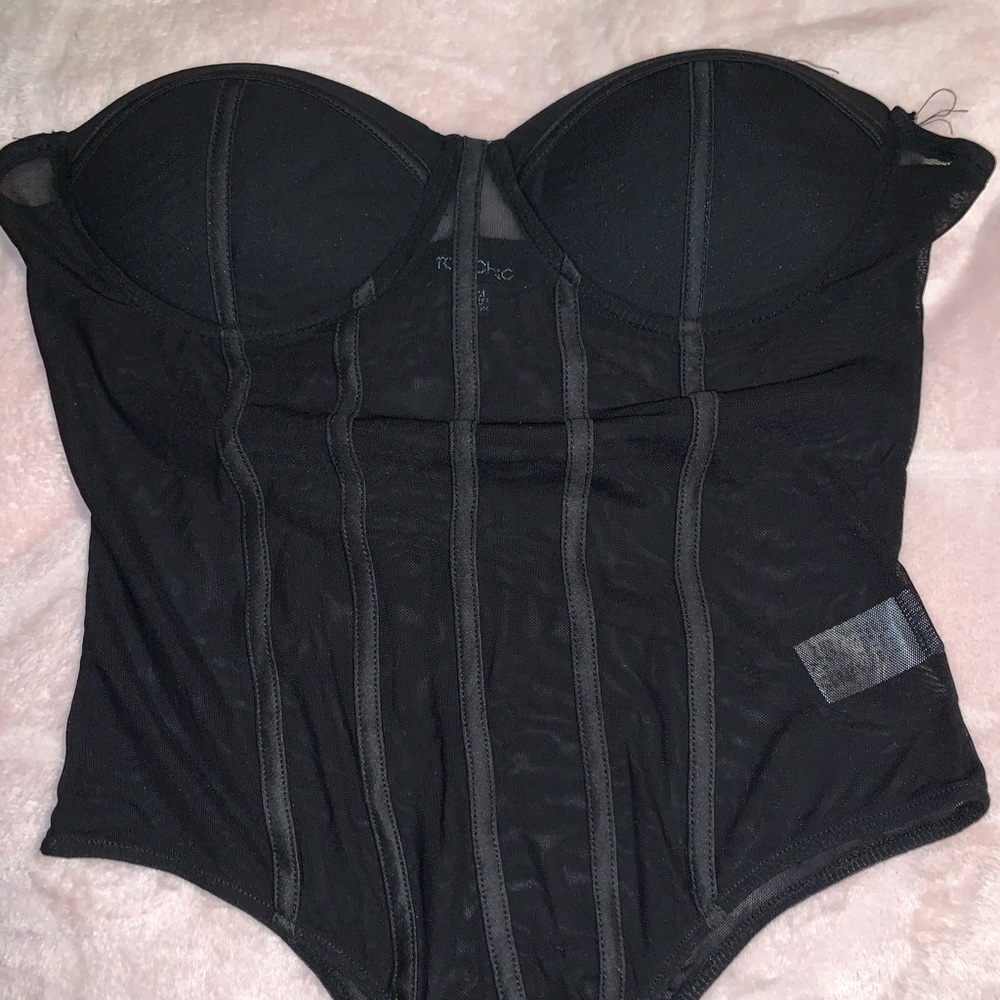 Mesh black body suit